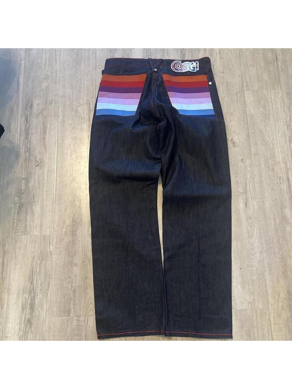 Coogi Jeans with rainbow stripe patch on back pocket - Picture 2 of 4